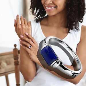 Lapis Lazuli Ring – Rectangular Signet for Men & Women, 925 Sterling Silver Rhodium Plated, Fine Jewelry with Genuine Lapis Gemstone
