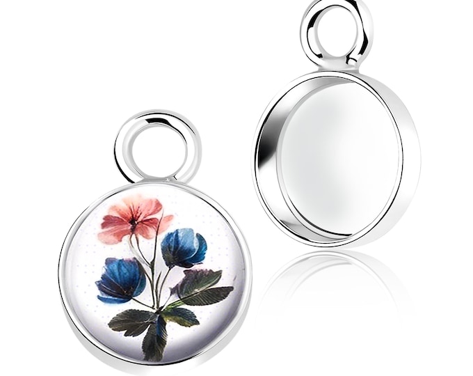 925 Silver Bezel Cup Round 8mm – Setting Blank for DIY Resin Jewelry, Charms, Pendants & Earrings