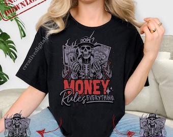 Il denaro governa tutto PNG / Design per maglietta streetwear (download immediato)