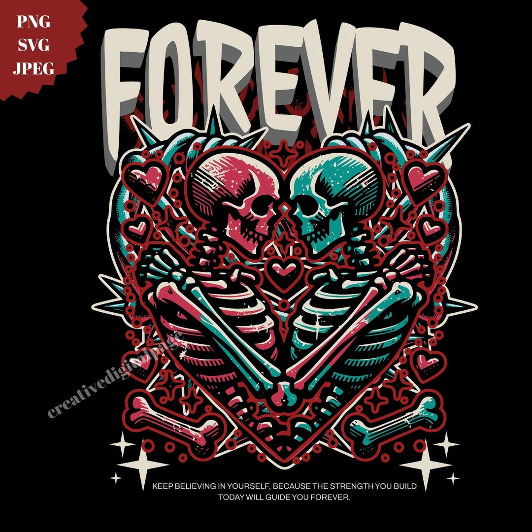 Motivational Skeleton Art PNG SVG JPEG | Strength & Belief Digital ...