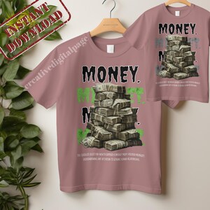 Streetwear Money PNG Design | 300 DPI High-Resolution Transparent PNG Digital Download | T-Shirt & Hoodie Design | Trendy Urban Cash Design