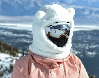 Fur Ski Hood - Bear - White - Etsy