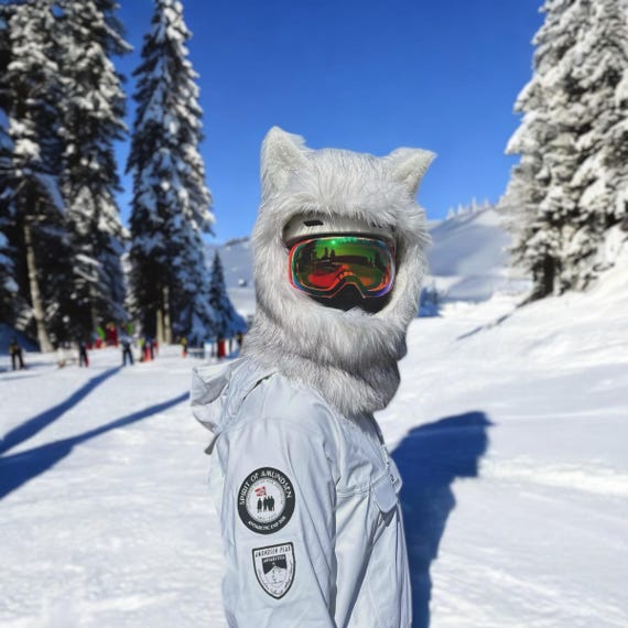 furry snowboard helmet ParaWild Blue Bunny Ears for - Stick-On Plush Helmet Cover & Decoration for Kids & Adults | Fits Any Ski, Snowboard, Bike, or Skate Helmet and durability Winter Skiing Helmet Covers for