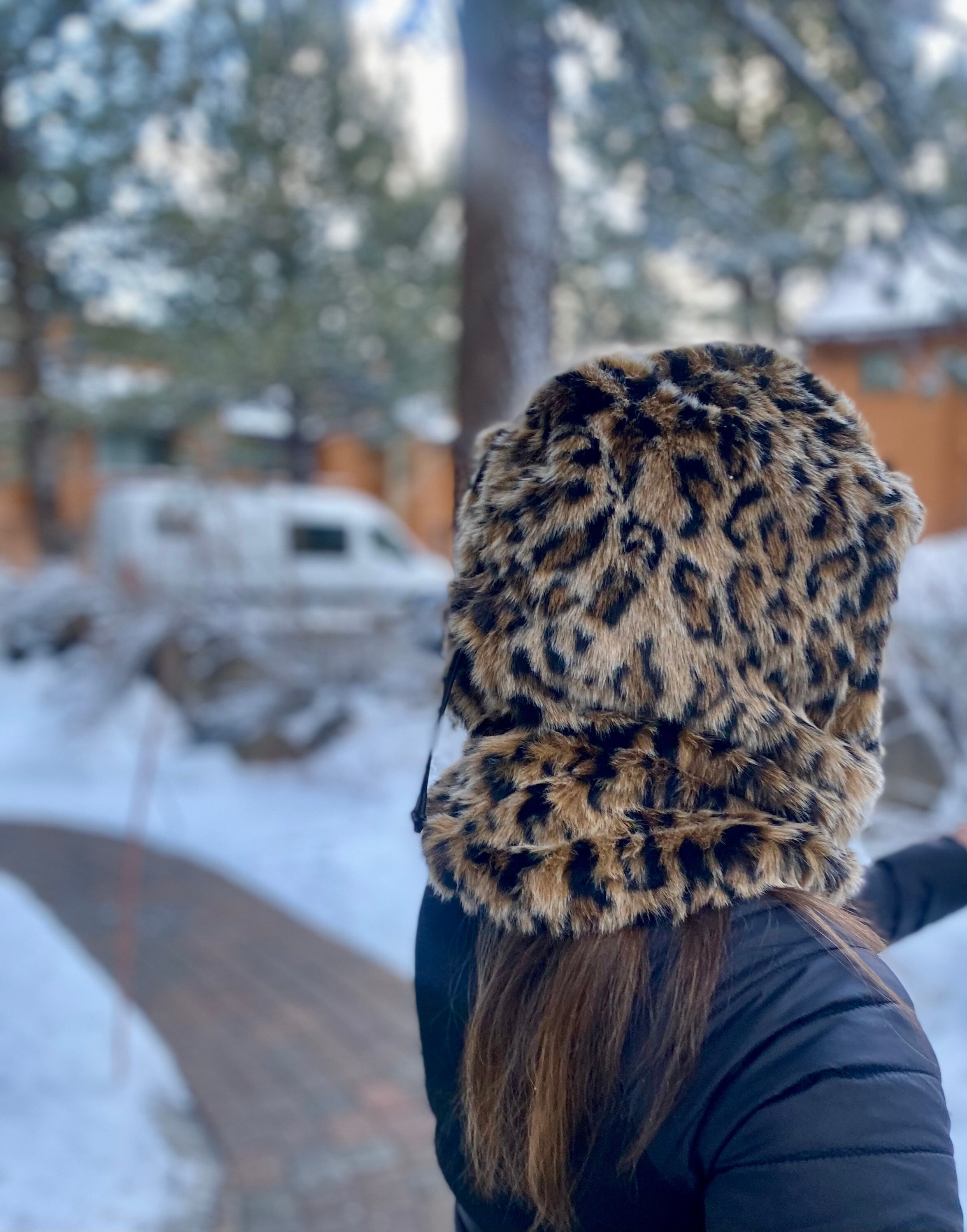Fur Ski Hood - Leopard - Traditional - Etsy
