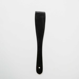 Natural wooden utensils for cooking made of quality, burnt wood, protected with pure linseed oil. Yakisugi style kitchen accessories. Tongs