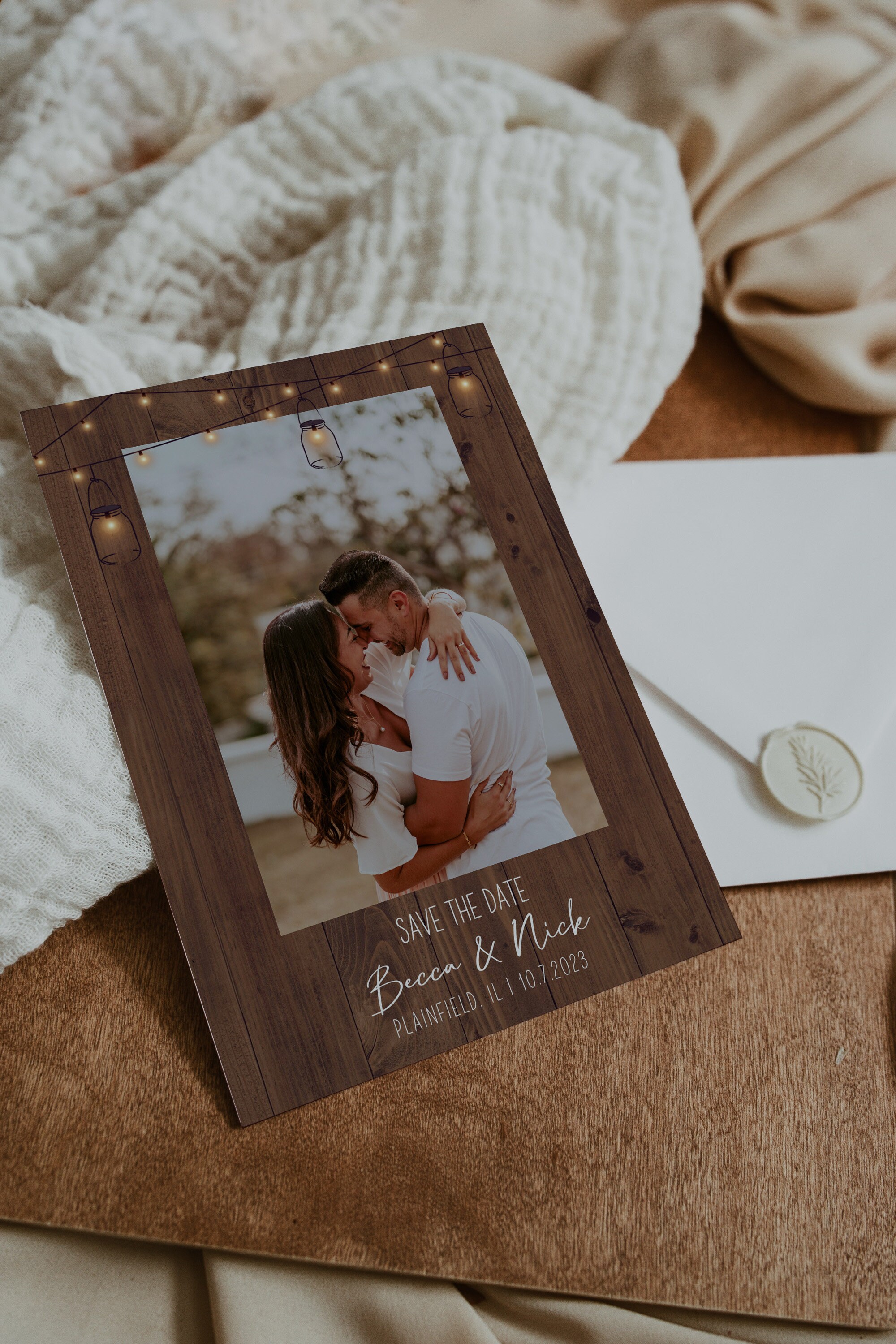 Rustic Save the Date Template | INSTANT DOWNLOAD | Editable Template ...