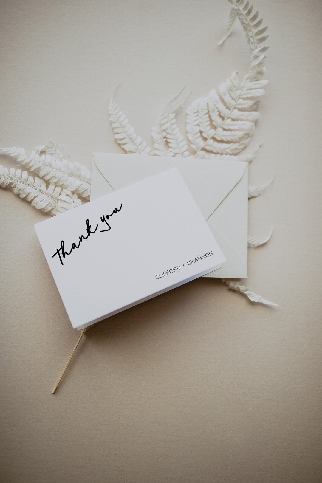 Minimalist Modern Wedding Thank You Template | Digital Download ...