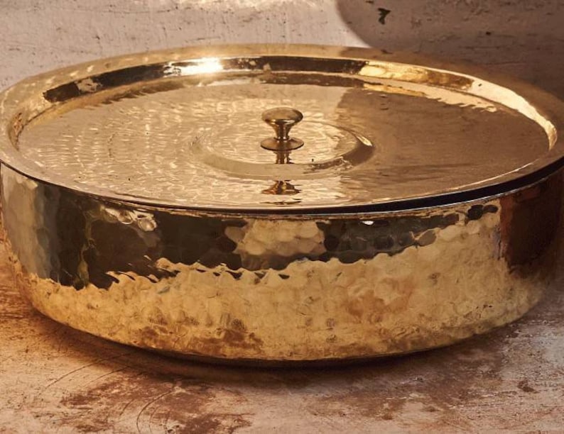Brass Lagan /brass Large Cookwear /biryani Handi/capicity 8 Etsy