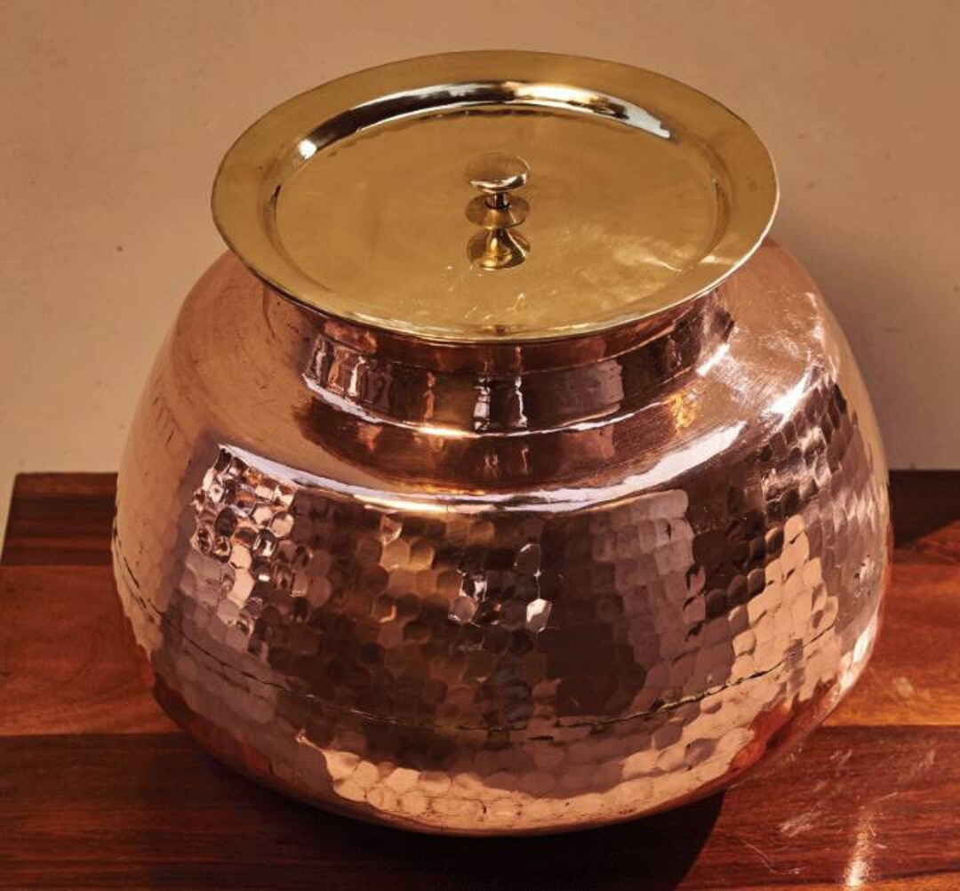 Traditional Indian Pure Copper Biryani Degh Tin Coating Etsy
