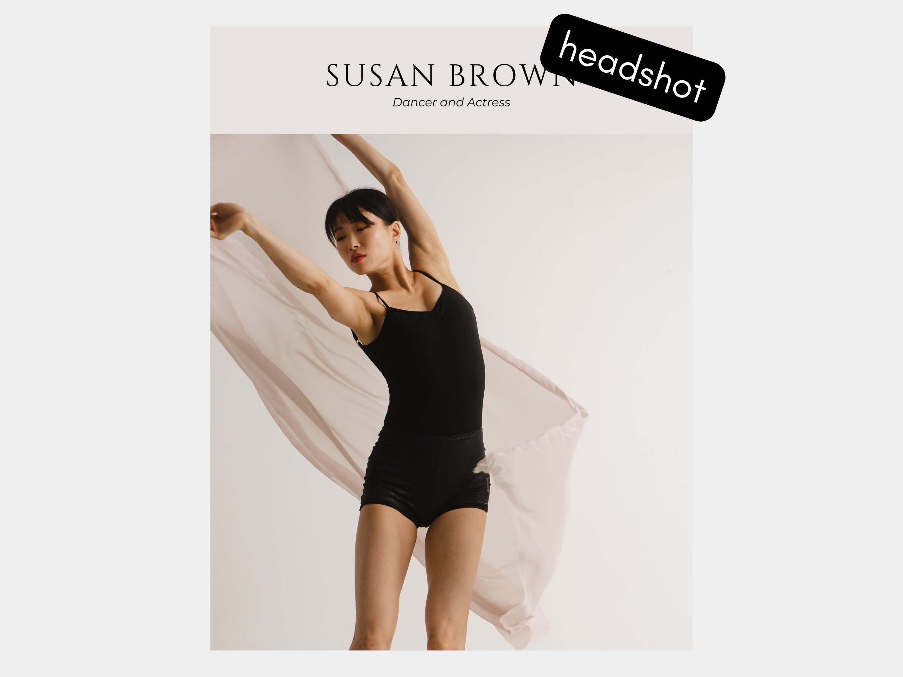 Dance Audition Resume Template for Canva Audition Headshot and Cover Dance Audition Resume Template for Canva Audition Headshot and Cover