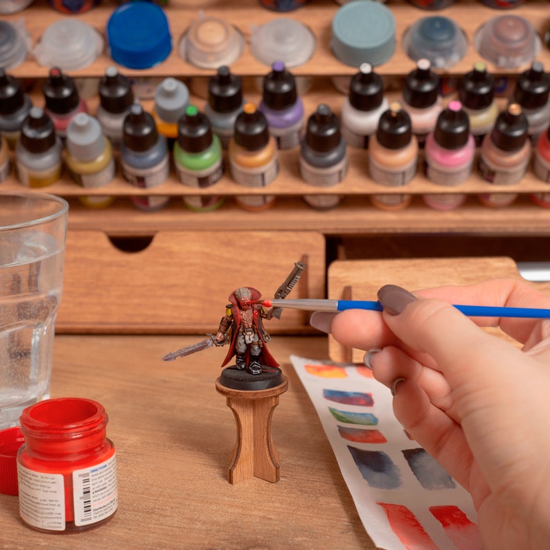 Warhammer Paint Rack Organizer With 65 Holes of 2 Sizes for Miniature ...