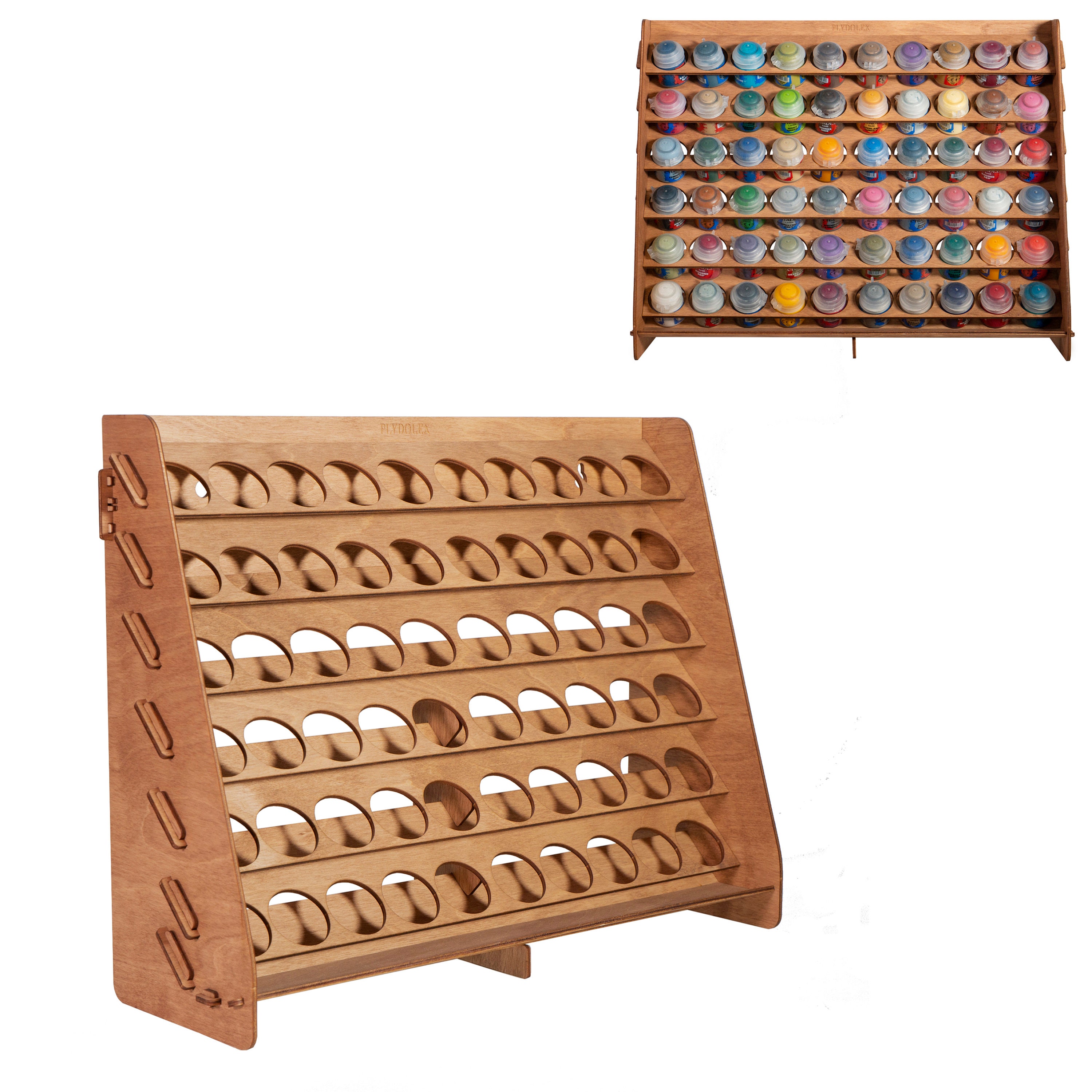 Citadel Paint Rack Organizer With 60 Holes for Miniature Paint Set  Wall-mounted Wooden Craft Paint Storage Rack Craft Paint Holder Rack -   Israel