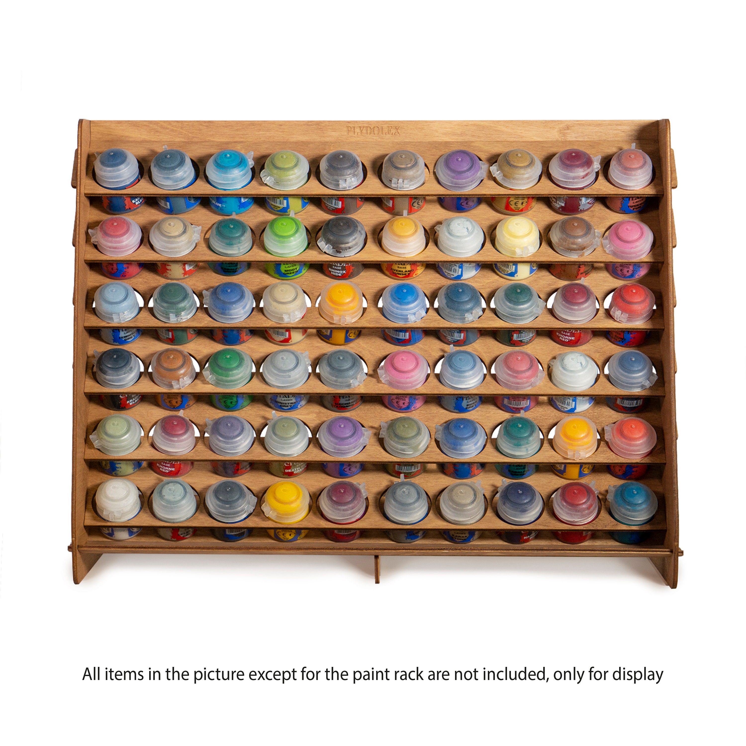Plydolex Acrylic Paint Rack Organizer with 72 Holes Suitable for Vallejo  Paints and Others - Wall-Mounted Paint Rack Ideal for Paint Storage of