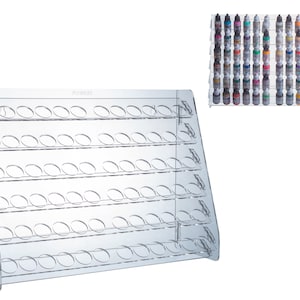 Plydolex Acrylic Paint Storage Organizer with 72 Holes for Vallejo Paints - Wall-Mounted Vallejo Paint Rack Ideal for Paint Storage