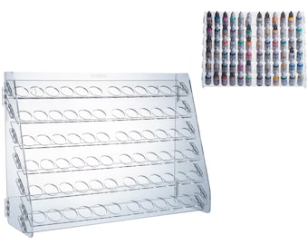 Plydolex Acrylic Paint Storage Organizer with 72 Holes for Vallejo Paints - Wall-Mounted Vallejo Paint Rack Ideal for Paint Storage