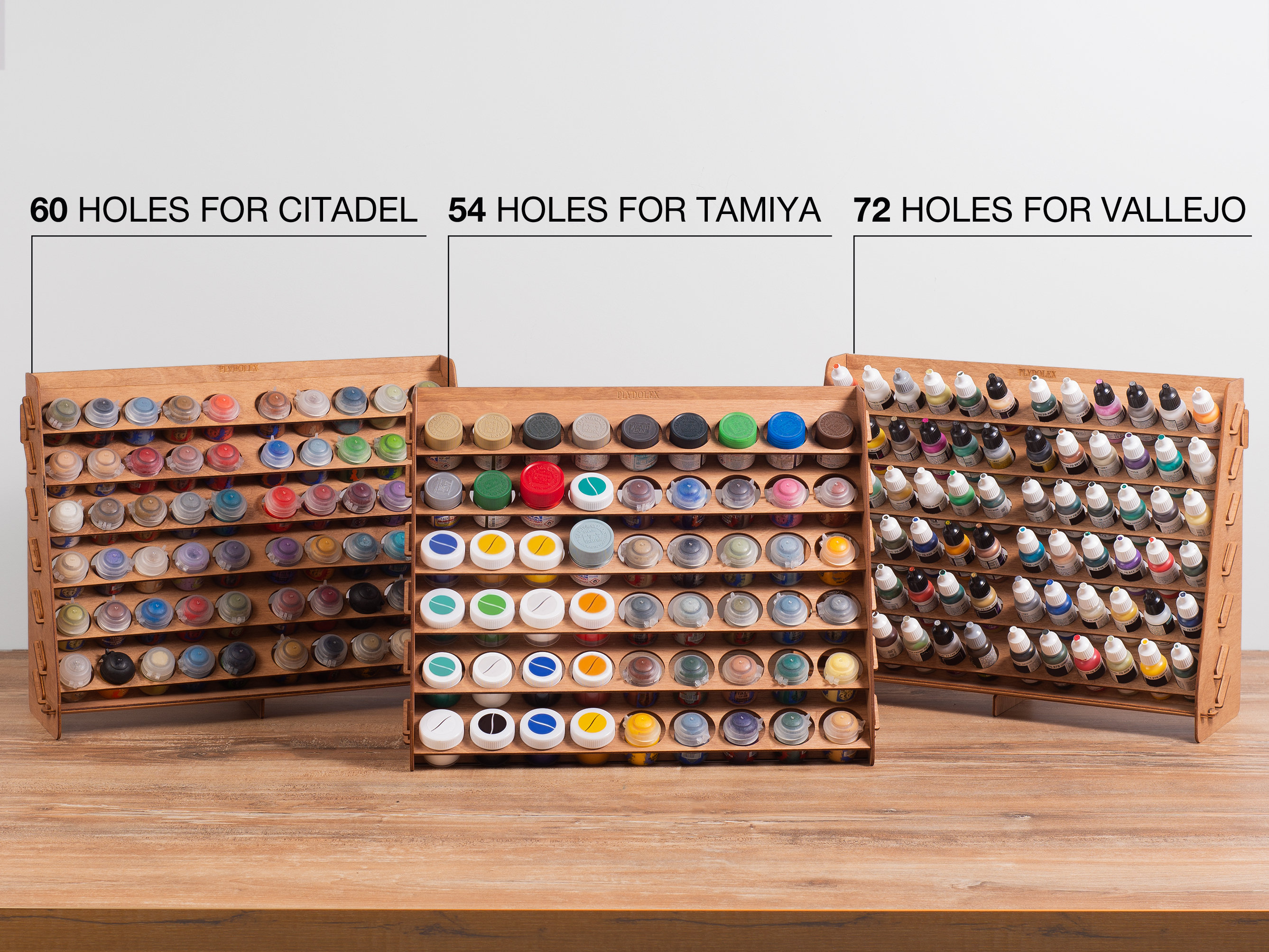 Tamiya Warhammer Paint Rack Organizer With 54 Holes for Miniature Paint ...