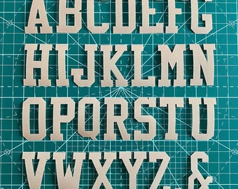 6" One-Color Tackle Twill Letters/Numbers for Jersey, Jacket and Uniform | Unstitched