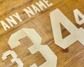 Hockey Name Number Kit for Jersey | 1-Color Tackle Twill Letters & Numbers | Unstitched