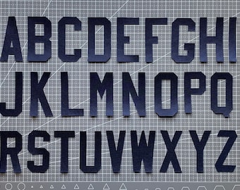 2"/2.5"/3"/4" One-Color Tackle Twill Letters for Jersey, Jacket and Uniform | Unstitched