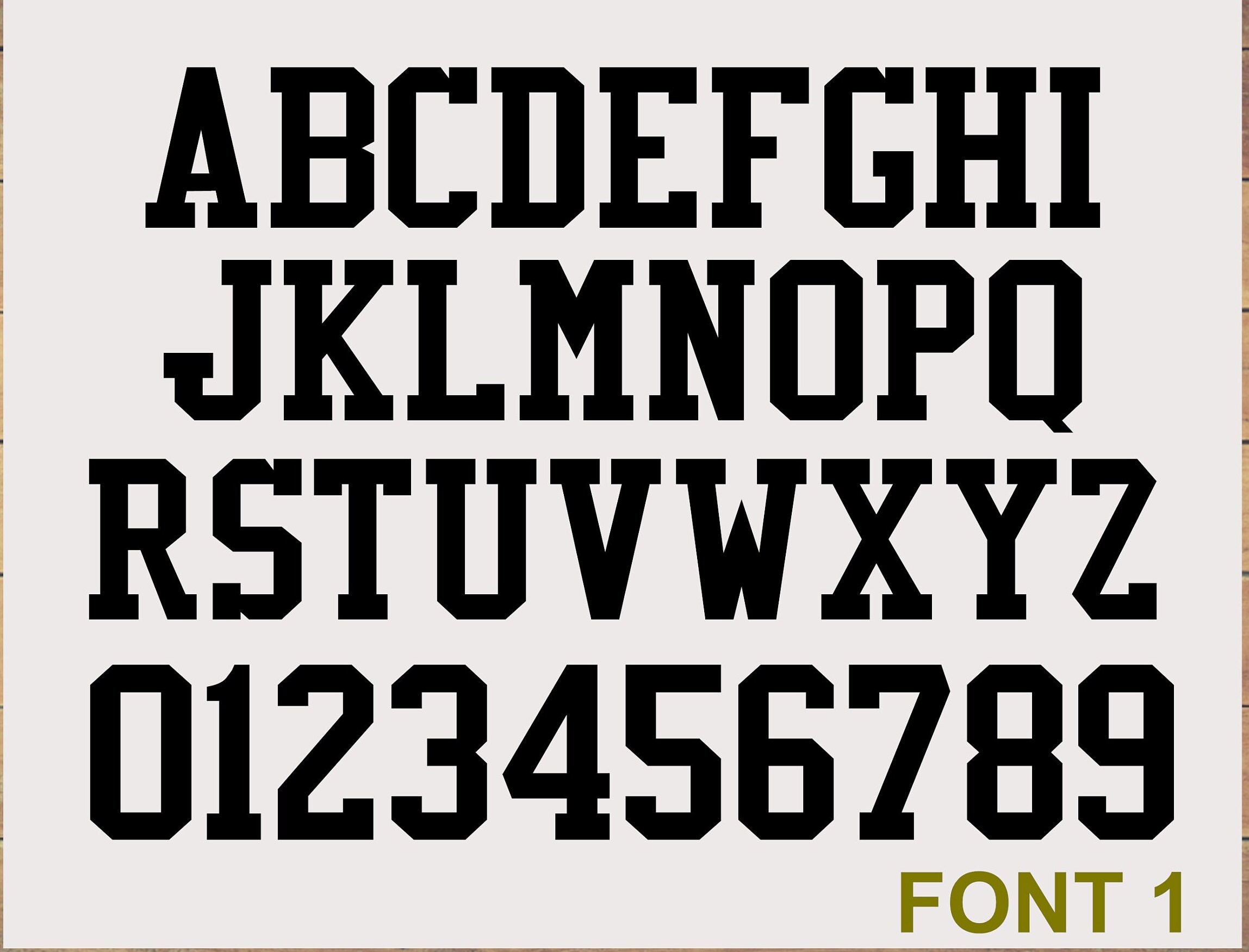 Hockey Name Number Kit for Jersey Athletic Style 2 Color Twill Letters and Numbers No Pre stitched Etsy