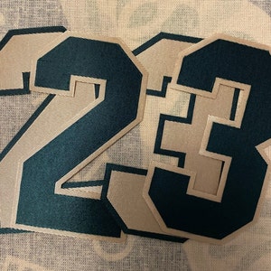 8”/9"/10" Two-Color Tackle Twill Jersey Number | Unstitched
