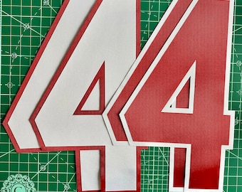 6" Two-Color Twill Number for Jersey | Unstitched
