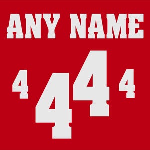 Custom Name and Number Kits For Jersey | One-Color Tackle Twill Letters & Numbers, Not Pre-stitched