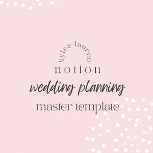 Hochzeitsplanung Master Template || Notion Template für Hochzeitsplanung, Junggesellenabschied, Probe Dinner, Brautparty, ultimative To Do Liste