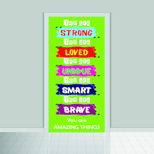 Personalized Motivational Door Decor, Motivational decals for Door, School decor