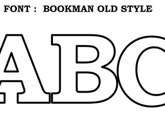 Letras maiúsculas do alfabeto PDF 28 páginas - Bookman Old Style