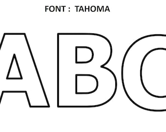 ABC Uppercase Letters PDF 28 pages - Font Tahoma