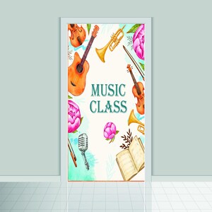 Personalized Music school decor, Music decals for Door, School decor