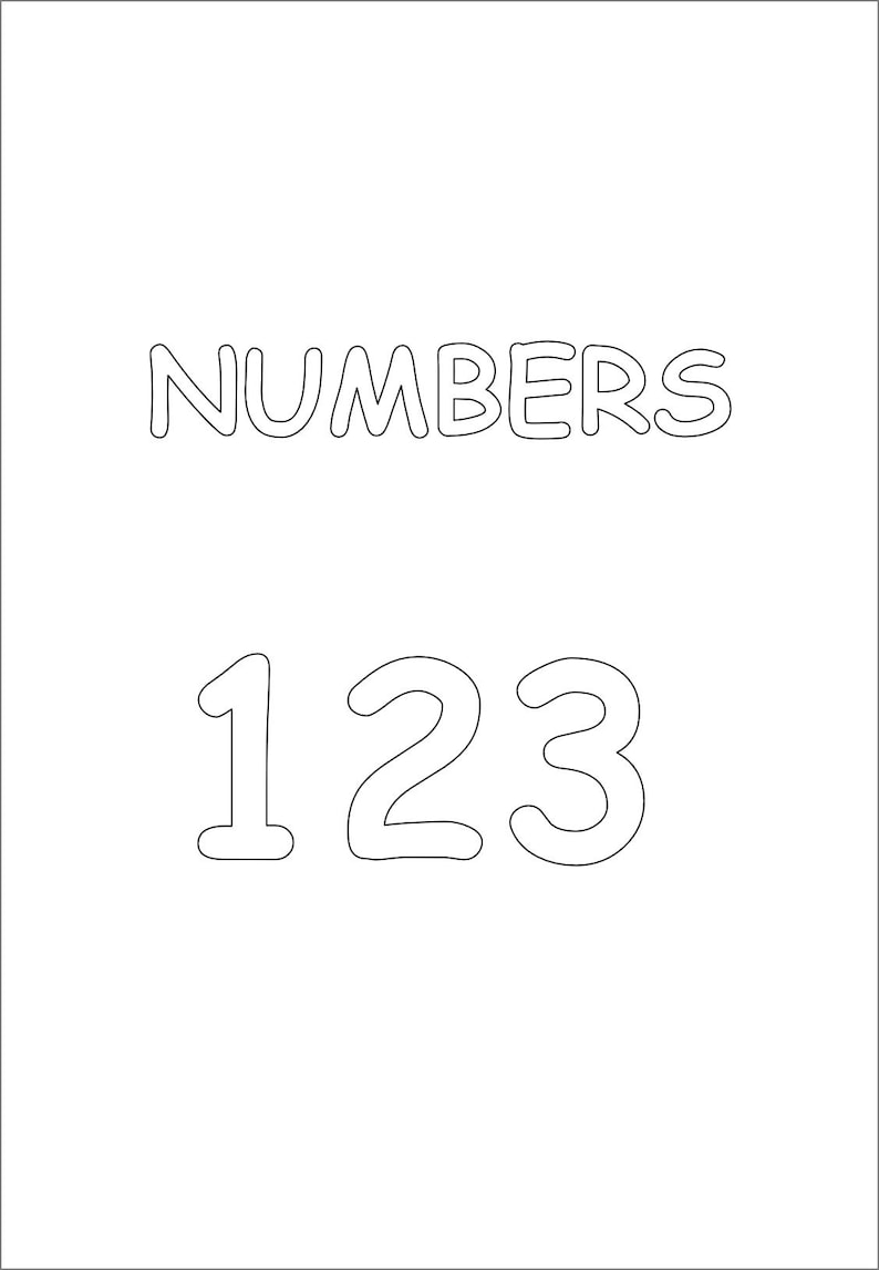 Pode incluir: Ilustra&ccedil;&atilde;o em preto e branco de linhas do texto "NUMBERS" e os n&uacute;meros "123".