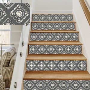 Stair Riser, Modern Vinyl Strips Peel and stick Removable stickers and Decals for Stairs - Home Decor -HD36
