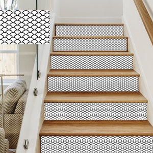 Modern Stair Riser Decals – Removable Vinyl Peel and Stick Strips - HD08
