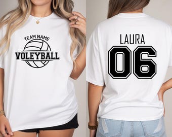 Custom Volleyball Sports Team Shirt with Your Text and Number, Custom Volleyball Shirt With Team Name, Personalized Volleyball Team Shirt