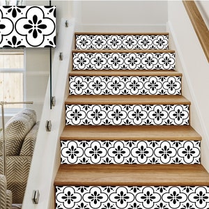 Modern Stair Riser Decals – Peel and Stick Vinyl Strips, Home Decor