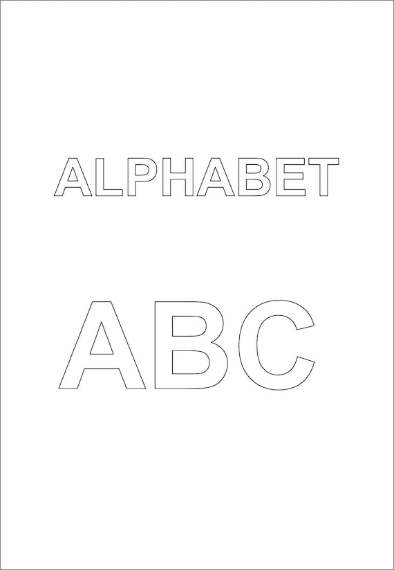 Free Alphabet Printables – Letters, Worksheets, Stencils & ABC Flash Cards   Printable alphabet letters, Free alphabet printables, Free printable  alphabet letters