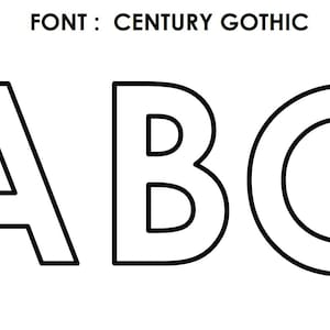 ABC Letras Mayúsculas PDF 28 páginas - Century Gothic