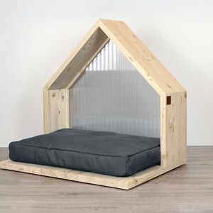 Design wooden cottage for dogs