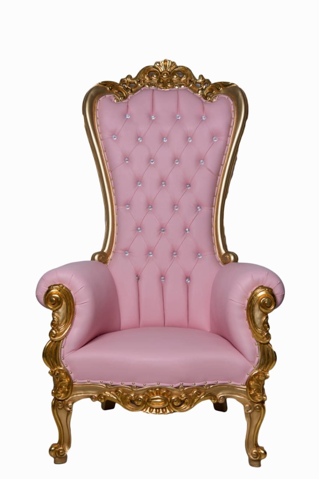 Pink Throne Chair Handmade Vinyl Upholstery Wedding Birthday Sweet 16