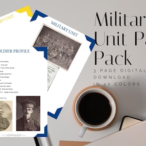 Military Unit Page Pack - Printable (digital Download) Family History ...