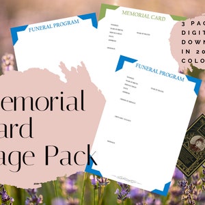 Pack de pages de cartes commémoratives - Modèles de pages d’histoire familiale imprimables (téléchargement numérique)