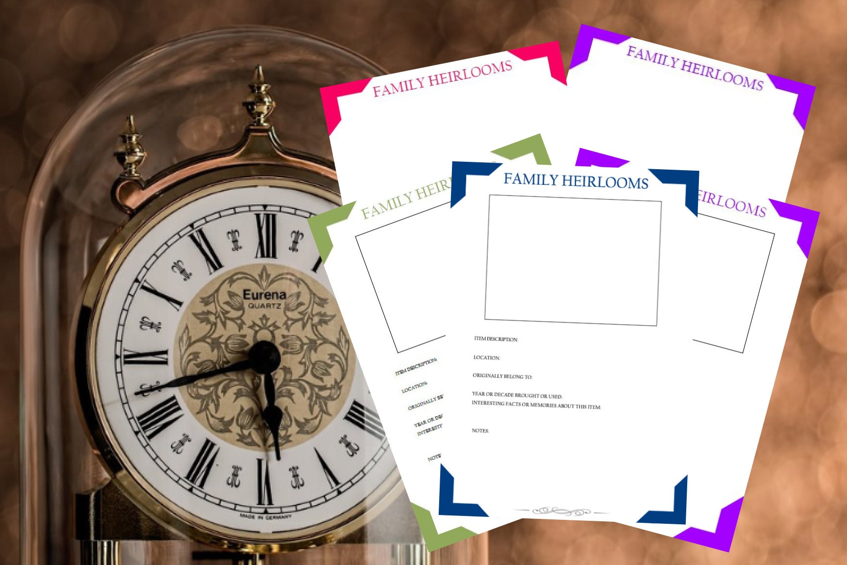 Family Heirlooms Page Pack - Printable (digital Download) Family ...