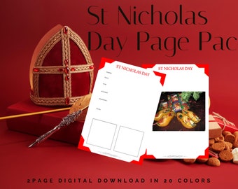 St Nicholas Day Page Pack - Printable (Digital Download) Family History Pages Templates