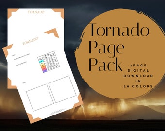 Tornado Page Pack - Printable (Digital Download) Family History Pages Templates
