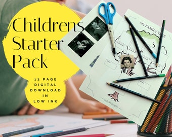 Childrens Starter Pack - Low Ink (Digital Download) Family History Pages