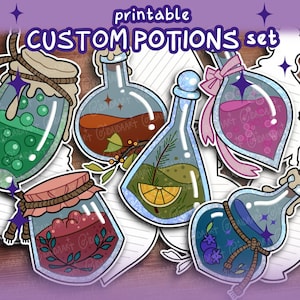 POCIONES IMPRIMIBLES, Mazmorras y Dragones, Folleto de ayuda visual DnD, DnD imprimible, Ttrpg merch, Dungeon Master, artículo DIY DnD, Accesorios del juego