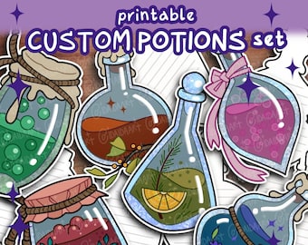 PRINTABLE POTIONS, Dungeons and Dragons, DnD Visual aid handout, DnD Printable, Ttrpg merch, Dungeon Master, DIY DnD item, Game accessories