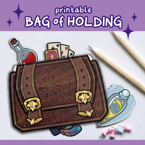 BAG of HOLDING, Dnd Printable, Dungeons and Dragons, Ttrpg, Dnd Handout, Dnd  Accessories, Storage, Game Item, DIY Dnd Merch, Dungeon Master 